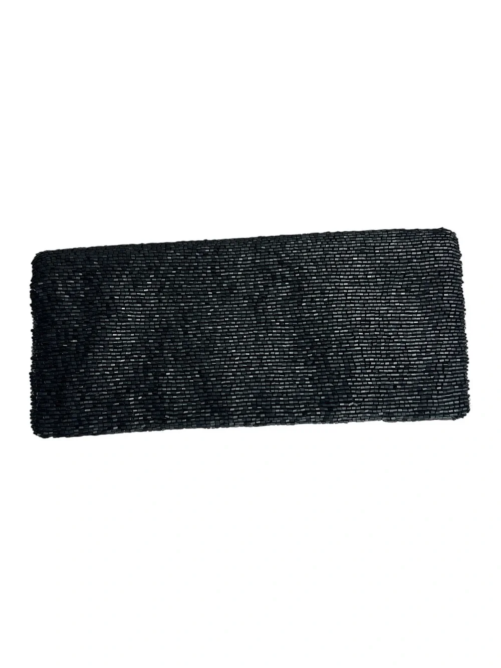 TIANA Black Beaded Evening Clutch Purse Vintage Formal Wedding Cocktail Bag